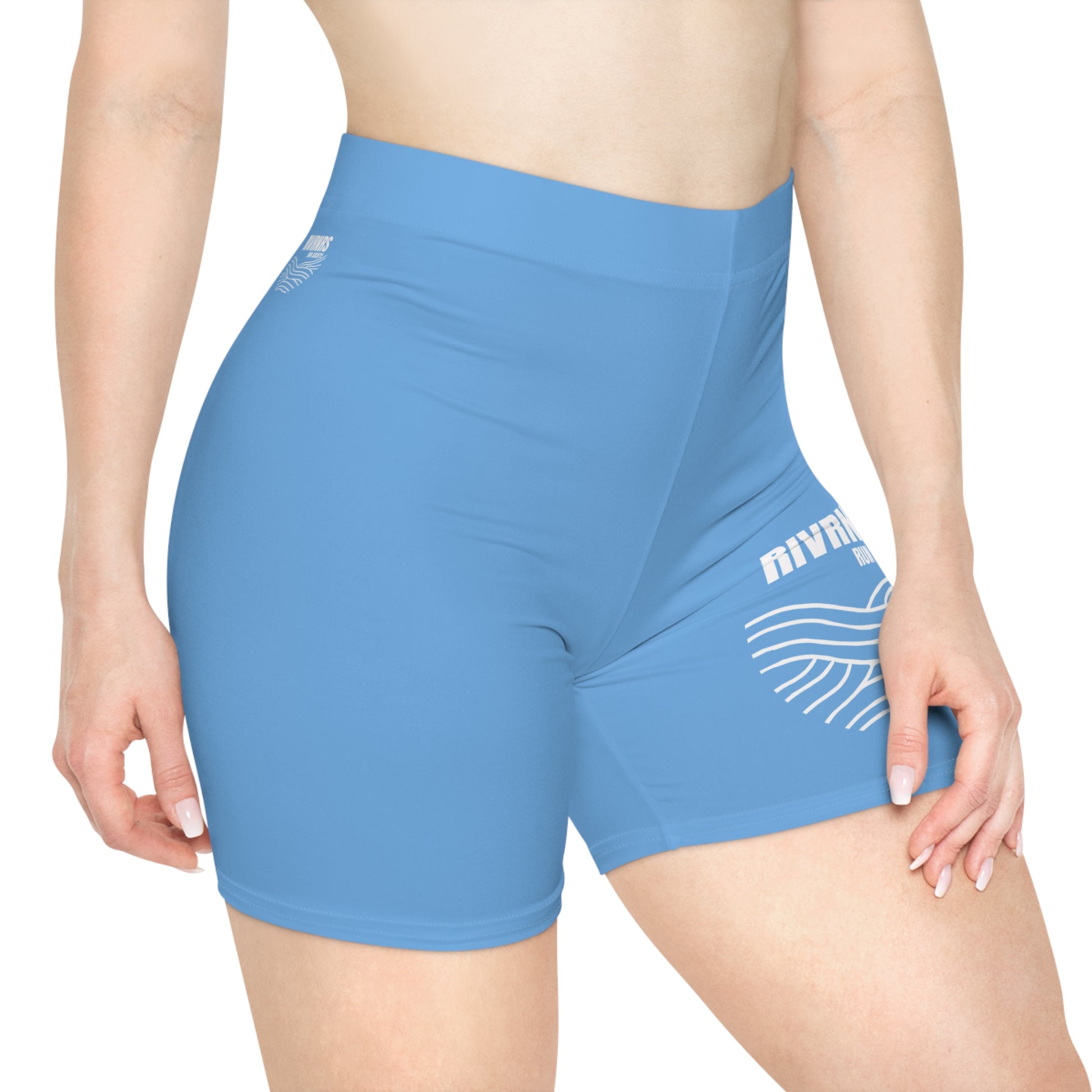 Women's Biker Shorts - Rivrnr Society, Activewear for Cycling, Fitness Gear, Summer Style, Outdoor Adventures