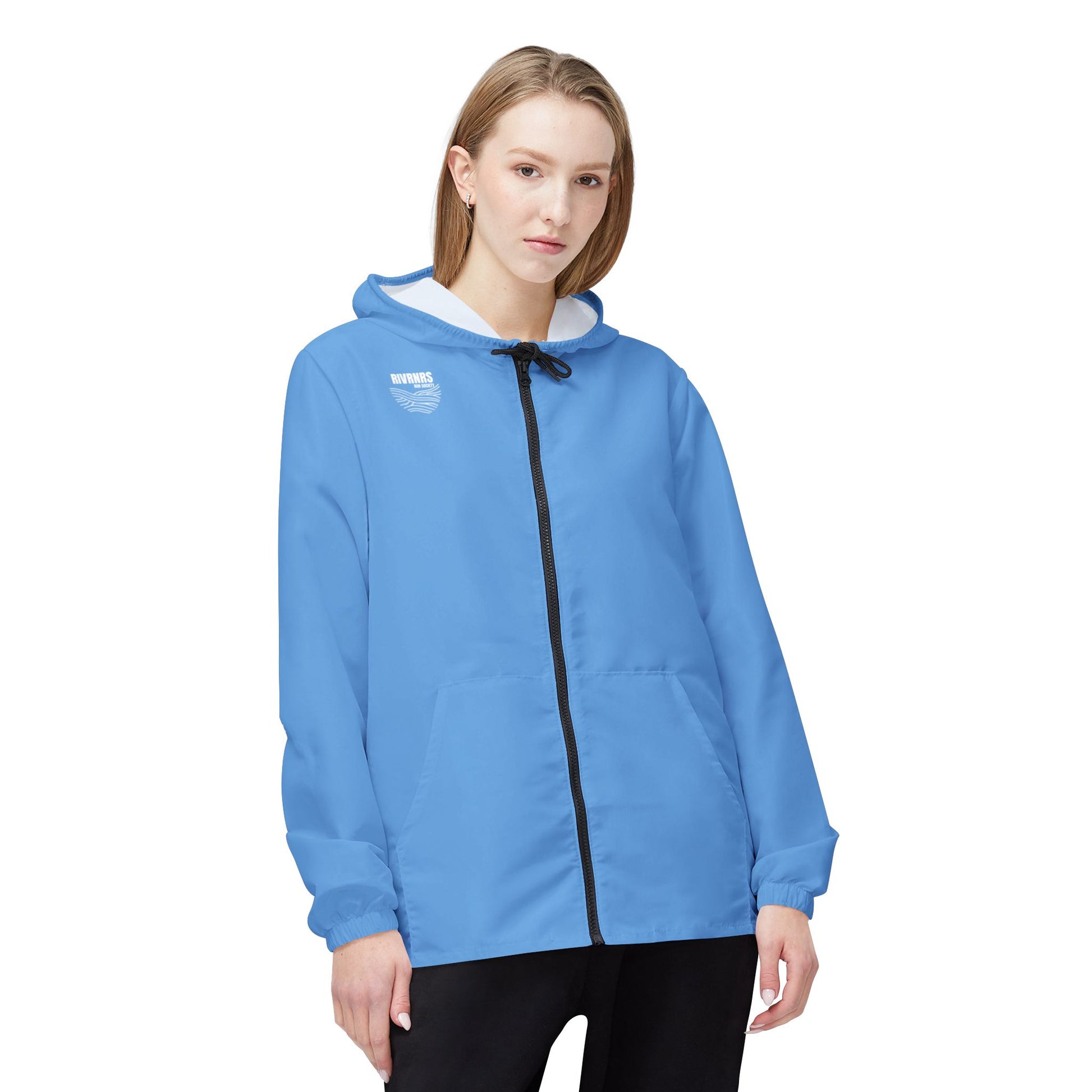RIVRNRS SKY Windbreaker Jacket, Lightweight Rain Jacket, Casual Outerwear, Beach Cover-Up, Perfect for Outdoor Adventures, Gift for Friends
