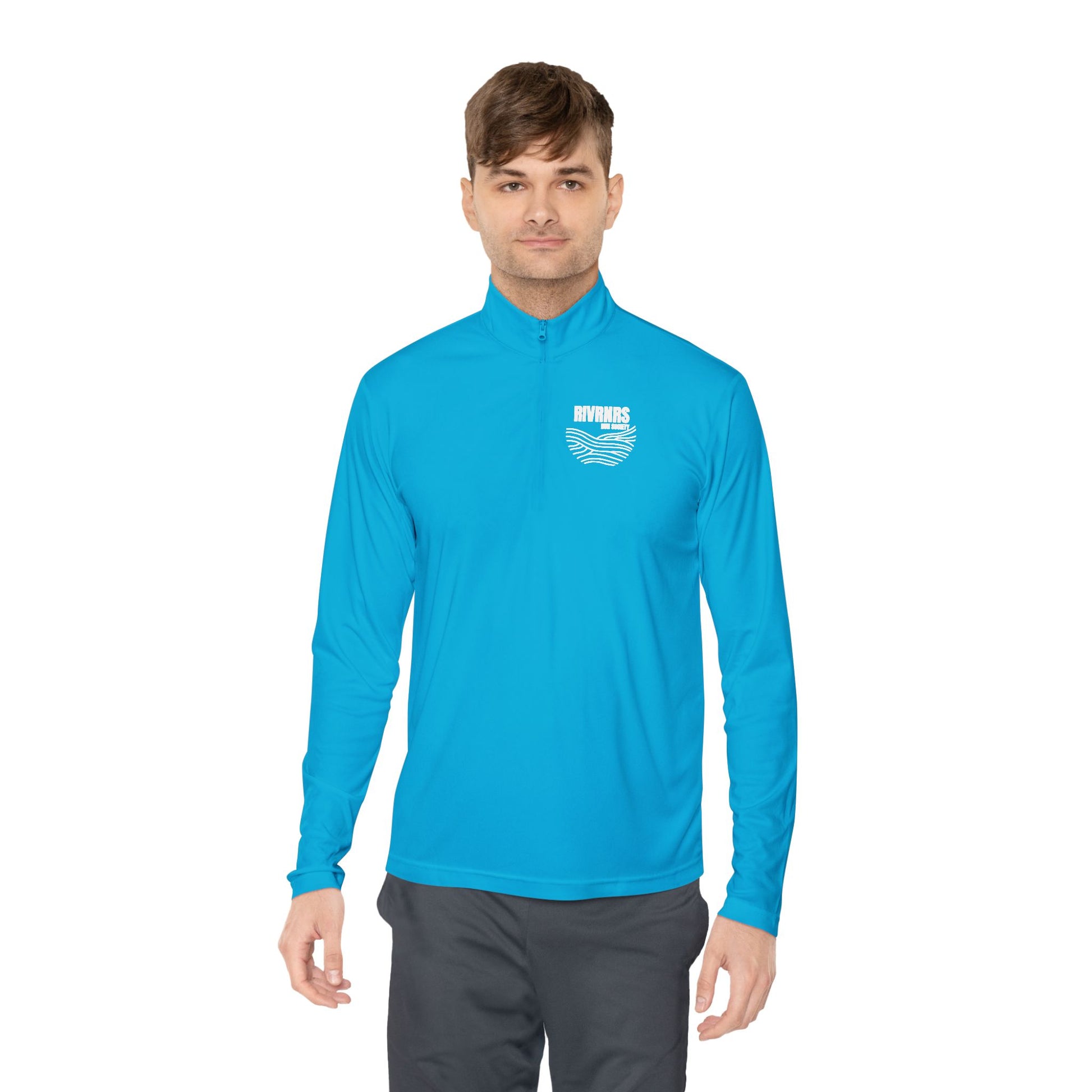 RIVRNRS Cozy Unisex Quarter-Zip Pullover for River Lovers, Perfect for Outdoor Adventures, Gift for Hikers, Travel, Casual Wear, Nature Enthusiasts