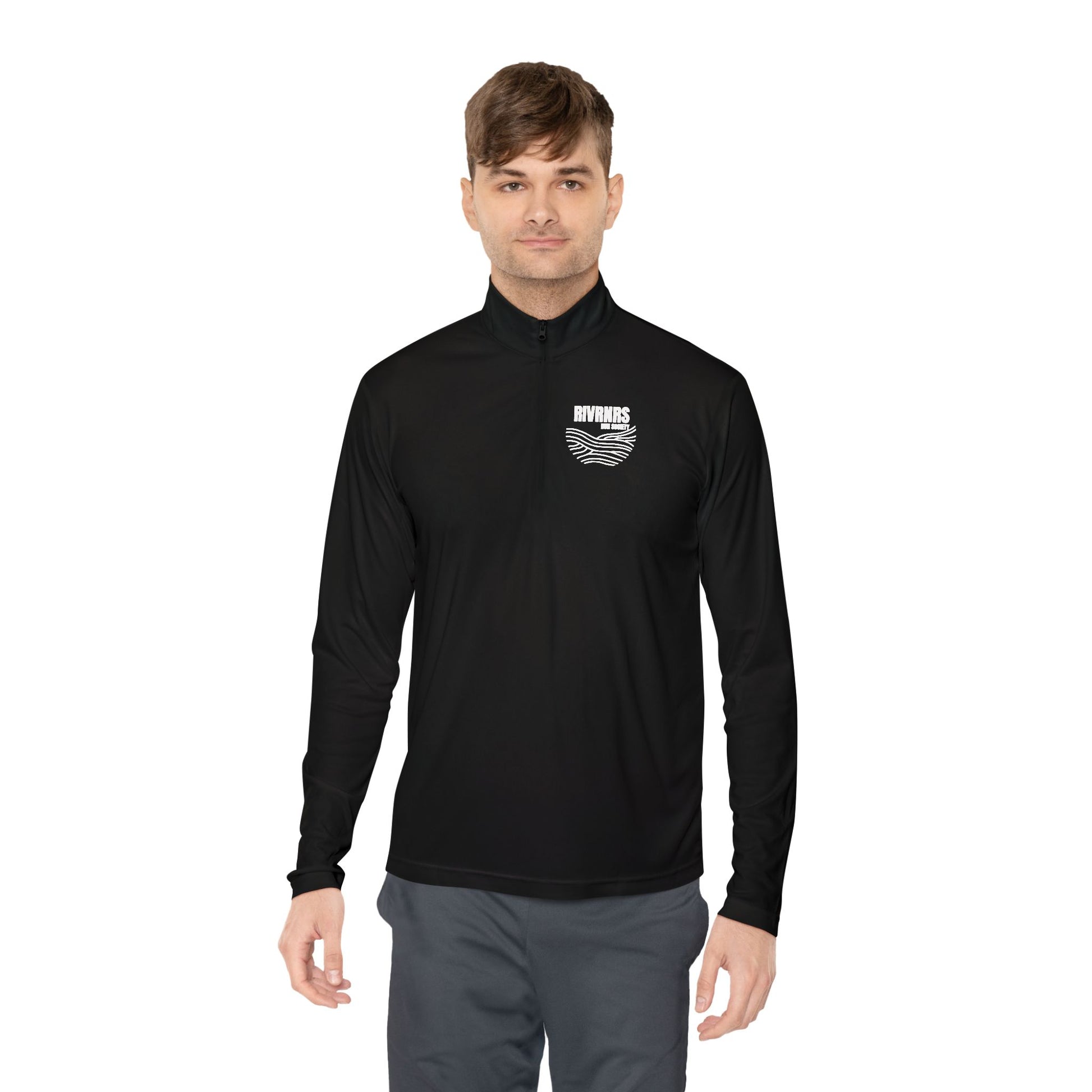 RIVRNRS Cozy Unisex Quarter-Zip Pullover for River Lovers, Perfect for Outdoor Adventures, Gift for Hikers, Travel, Casual Wear, Nature Enthusiasts