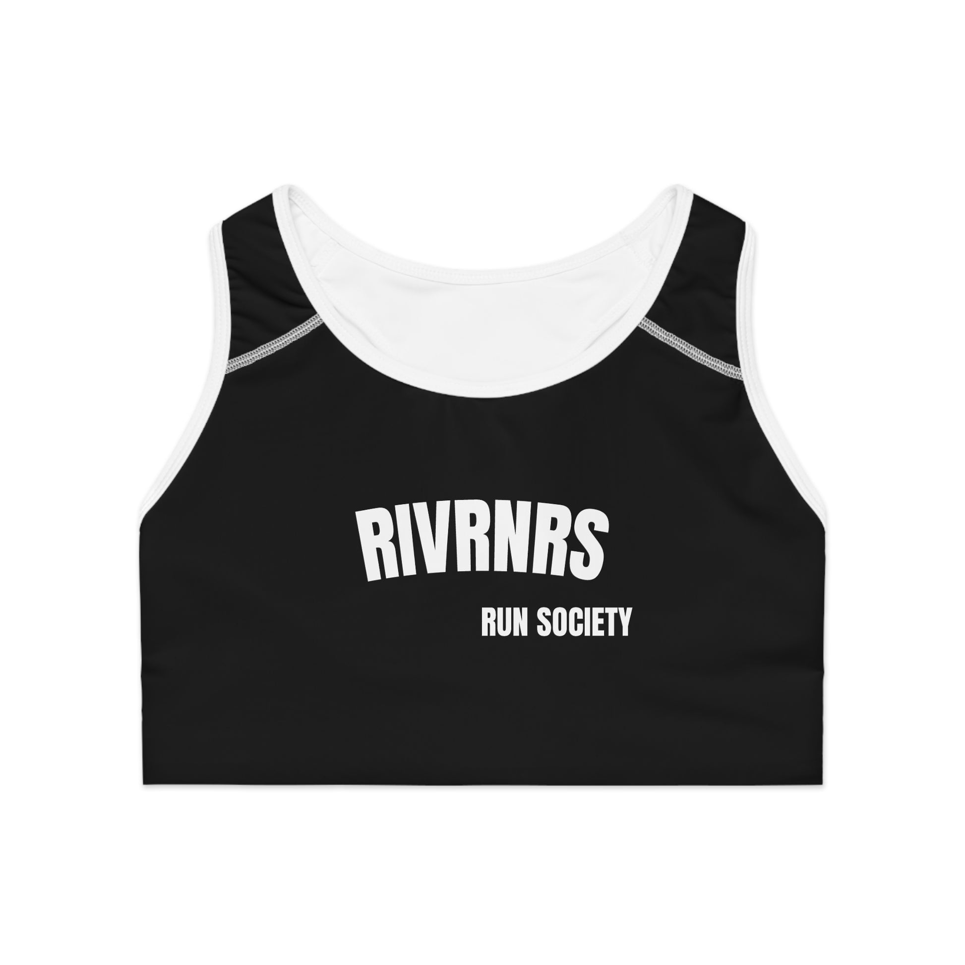 RIVRNR Run Society Sports Bra, Athletic Top, Fitness Apparel, Workout Gear, Activewear, Gym Fashion
